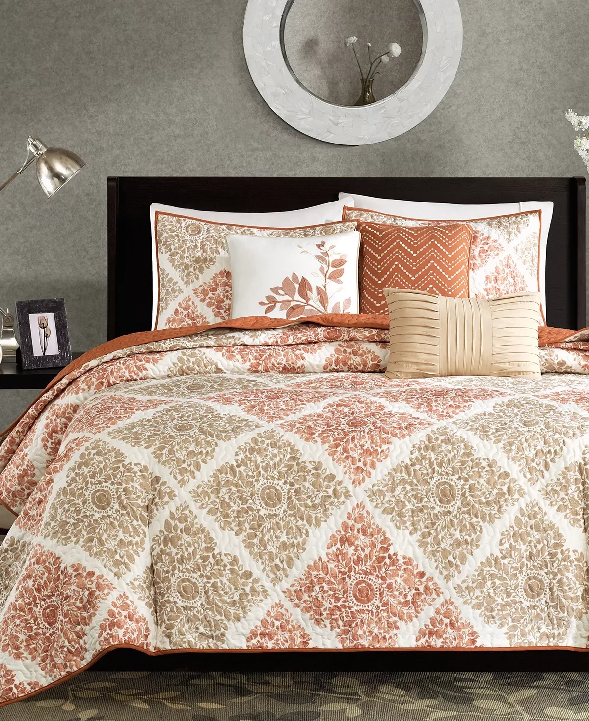 Madison Park Claire 6-Pc. Quilted Full/Queen Coverlet Set Bedding