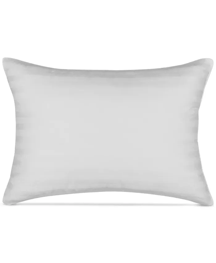 Martha Stewart Collection Allergy Wise Medium/Firm Density Dobby Stripe Pillow, Standard/Queen, White