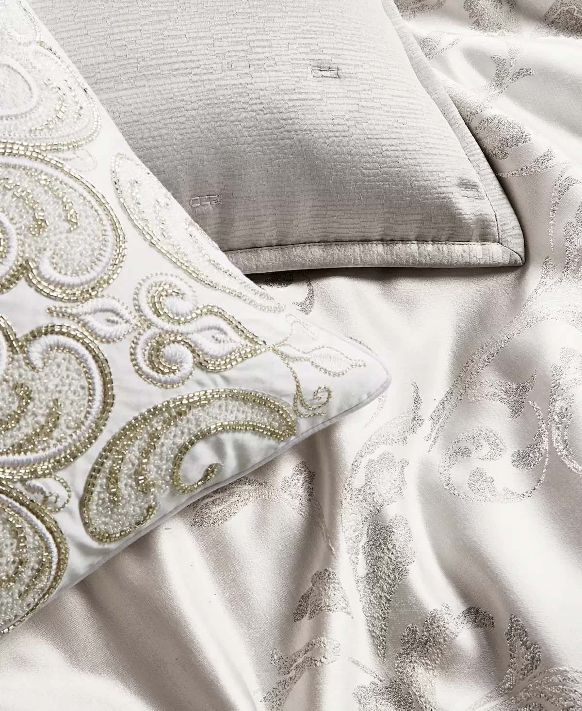 Hotel Collection Frosted Scroll Sham, Euro, Bedding