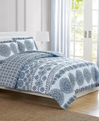 Blue Medallion Comforter Set Full/Queen Comforter Set