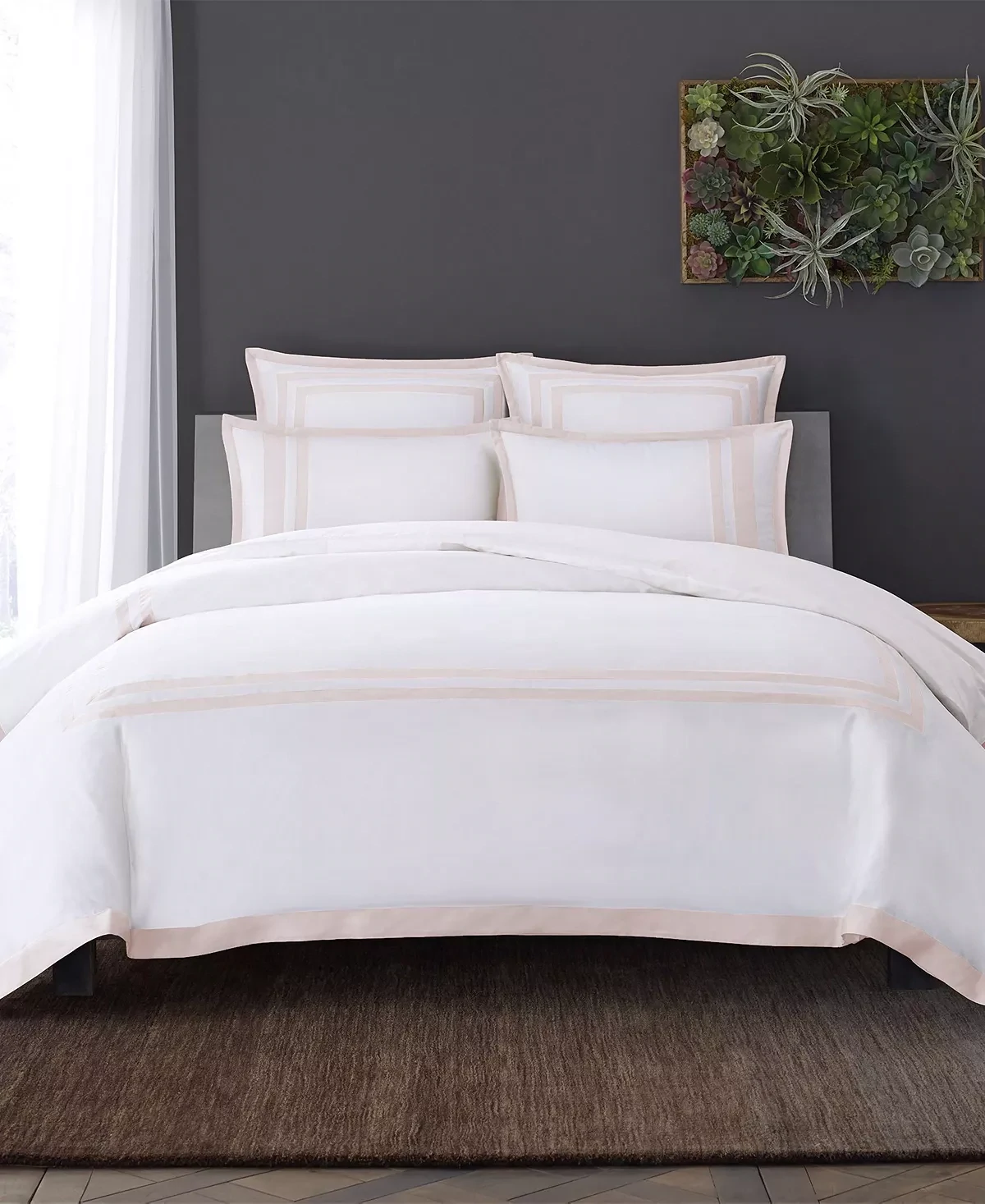 Sunham Solid Full/Queen 3 Piece Duvet Set Bedding