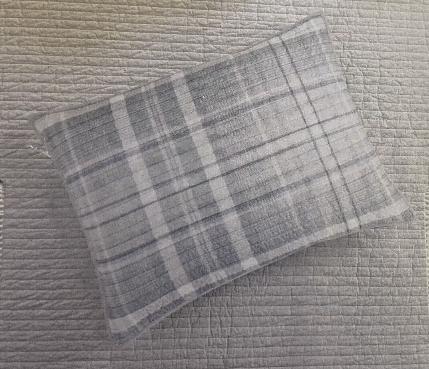 Martha Stewart Collection Fair Isle Quilted Flannel Sham, King, Grey