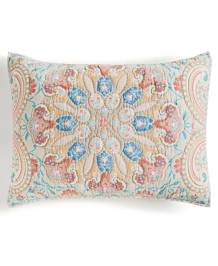 Martha Stewart Collection Artisan Regal Paisley Sham, Standard, Pink