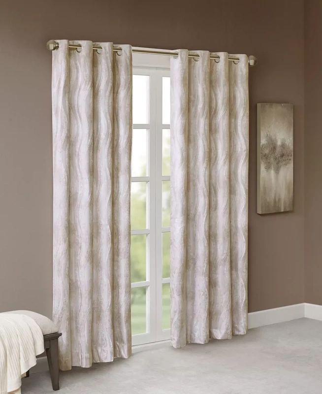 SunSmart Victorio Jacquard Grommet Top Total Blackout Window Panels
