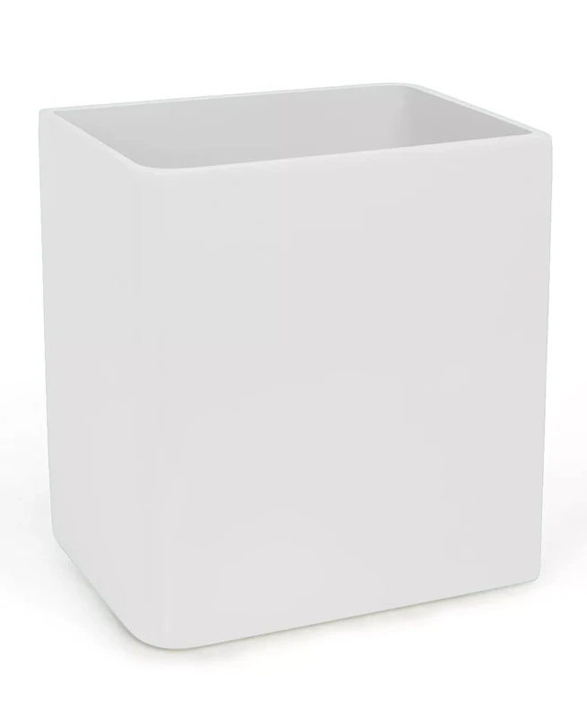 Cassadecor Lacquer Wastebasket Bedding - White