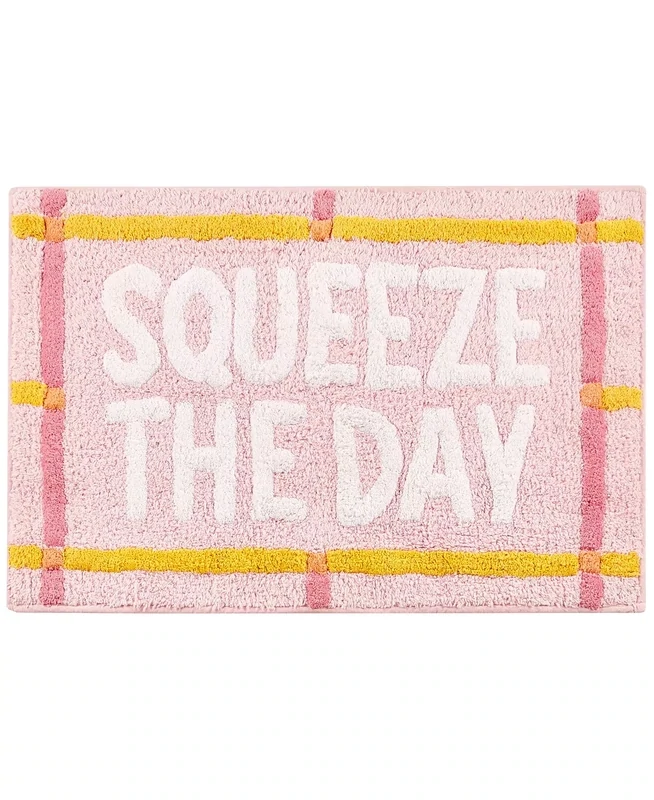 Whim by Martha Stewart Squeeze the Day Reversible Bath Rug, 20&quot; X 30&quot; Pink