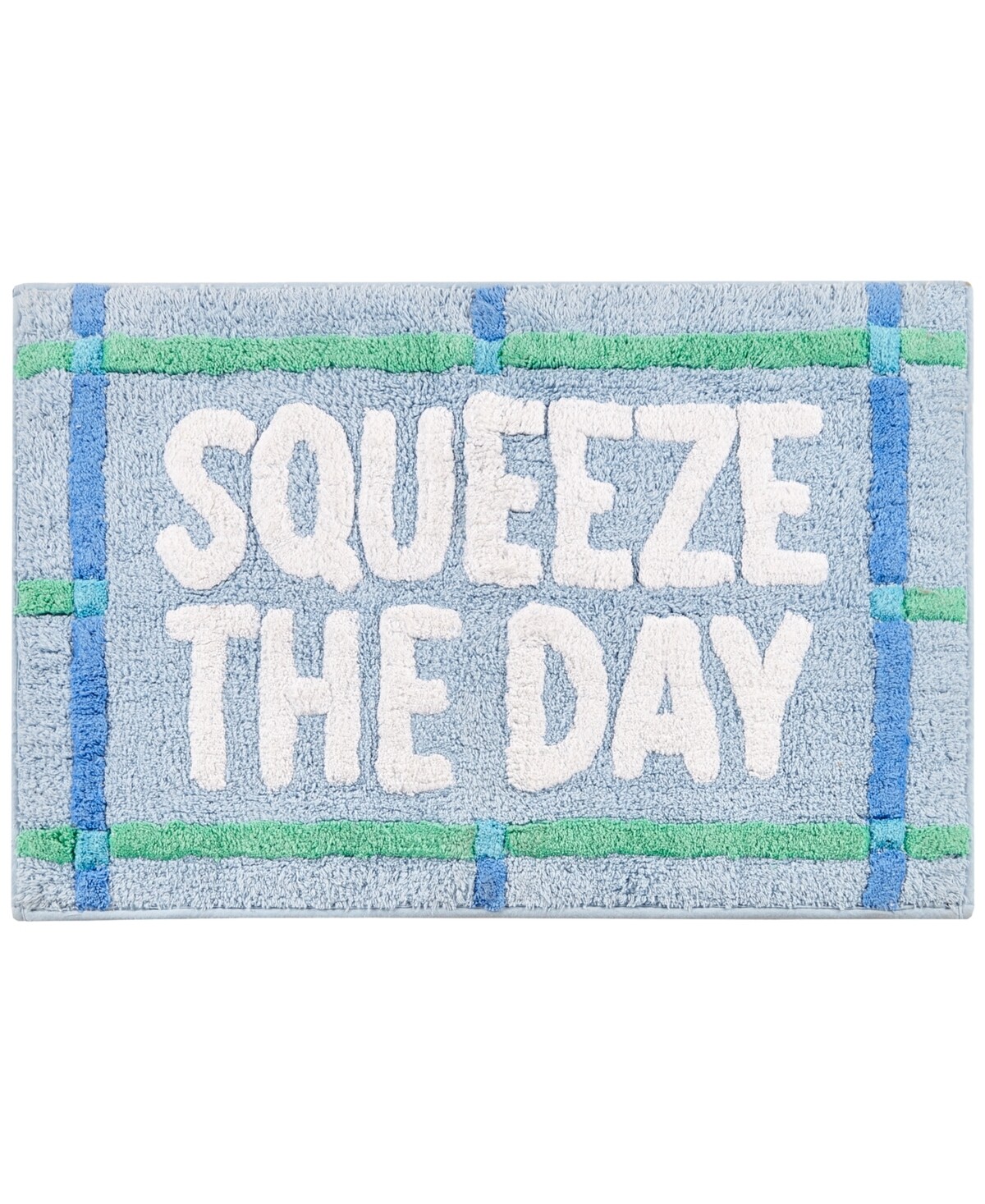 Whim by Martha Stewart Squeeze the Day Reversible Bath Rug, 20" X 30" Light Blue