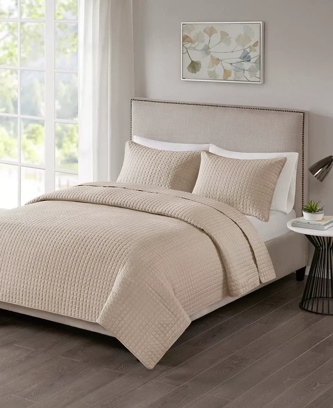 510 Design Otto 3-Pc. Quilt Set, Full/Queen Reversible - Khaki