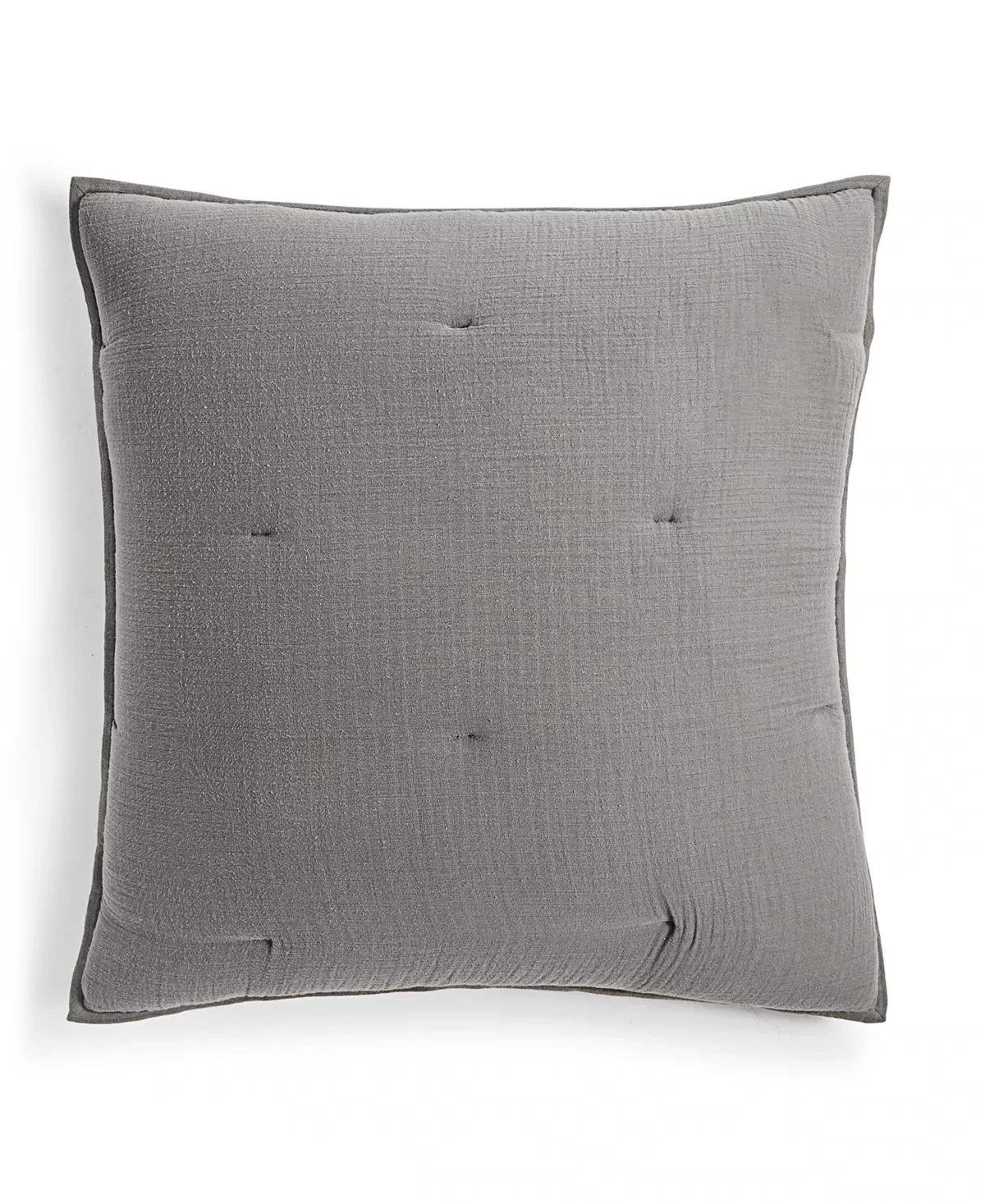 Oake Textured Gauze Sham, European, Charcoal