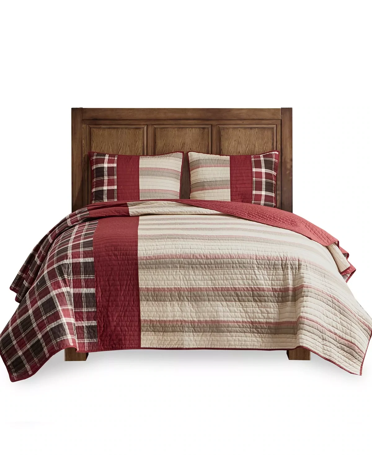 Woolrich Mill Valley 3-Pc. Quilt Set, Full/Queen - Red
