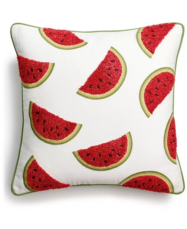Martha Stewart Collection Watermelon Decorative Pillow, 18&quot; X 18&quot;