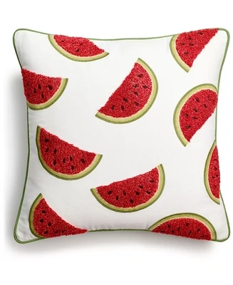 Martha Stewart Collection Watermelon Decorative Pillow, 18" X 18"