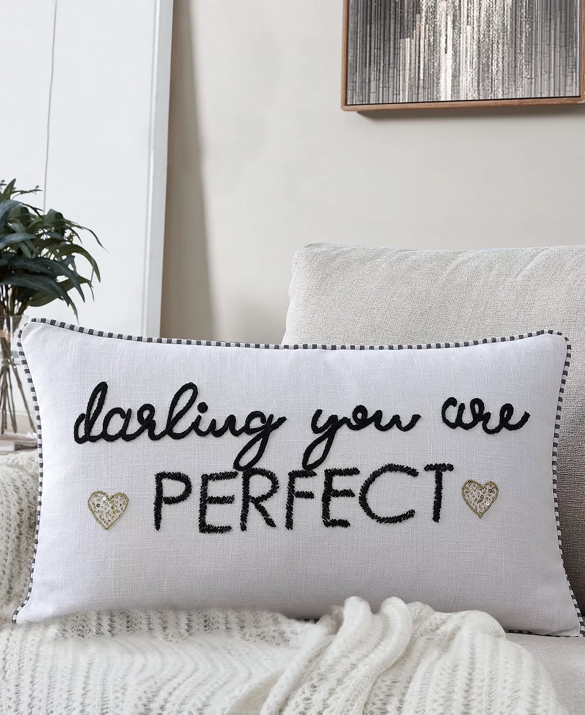 Lacourte You'Re Perfect Decorative Pillow, 14" X 24"