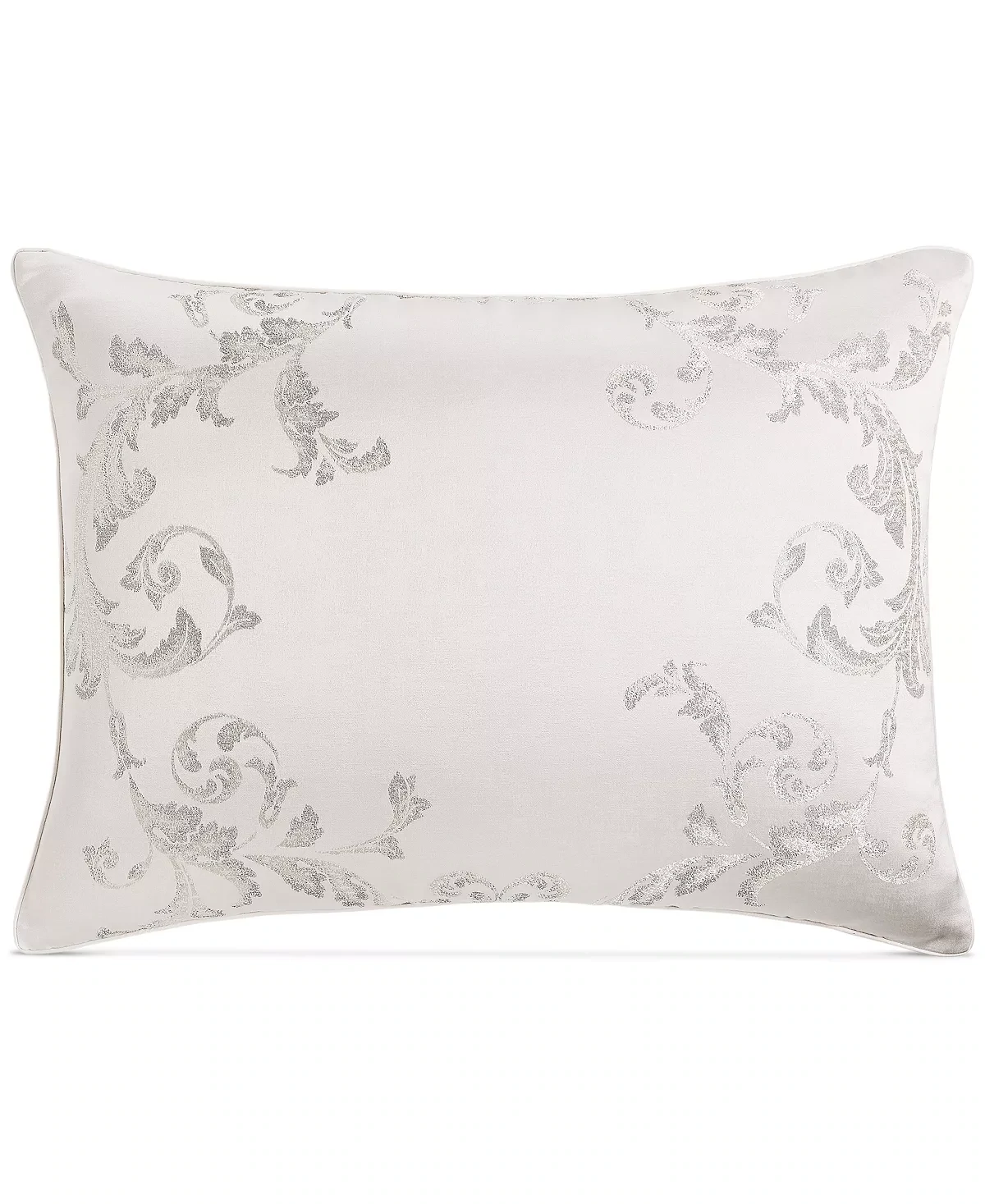 Hotel Collection Frosted Scroll Sham, King, Snow