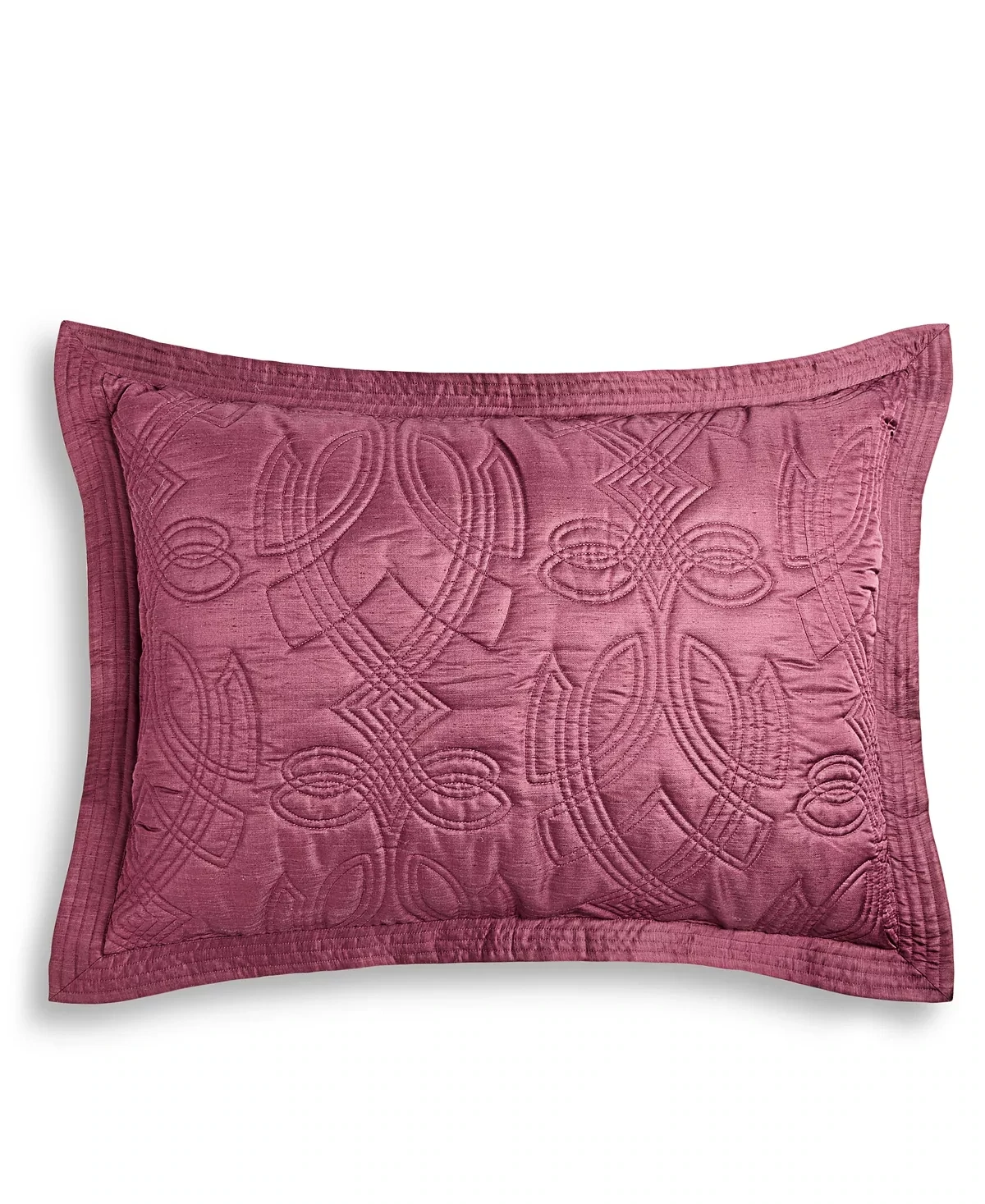 Hotel Collection Dutch Floral Quilted Sham, Standard, Crimson