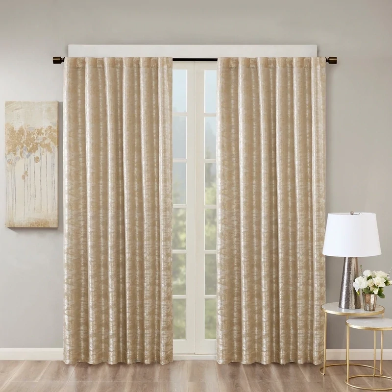 SunSmart Cassius Marble Jacquard Total Blackout Window Panel, 50&quot; x 95&quot;