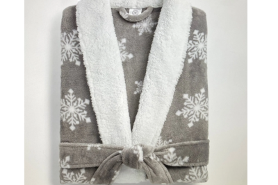 Martha Stewart Collection Plush Holiday Bath Robes, Snowflake