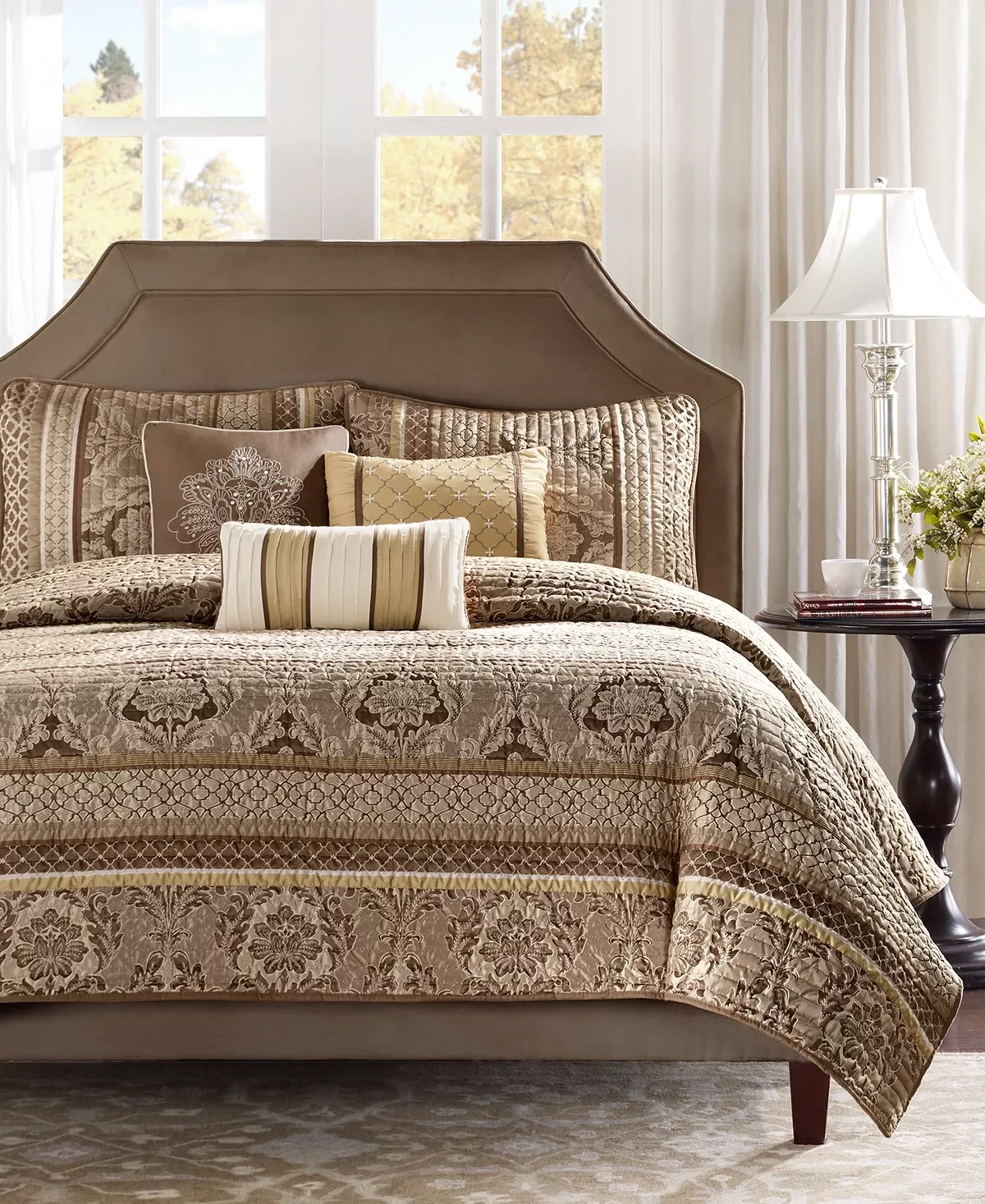 Madison Park Ophelia 6-Pc. Quilted Full/Queen Coverlet Set Bedding