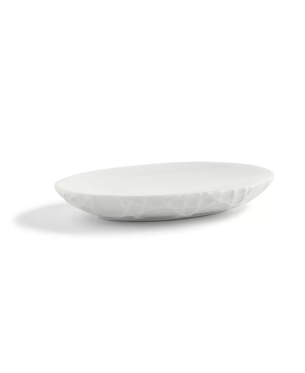 Cassadecor Embossed Porcelain Soap Dish Bedding - White