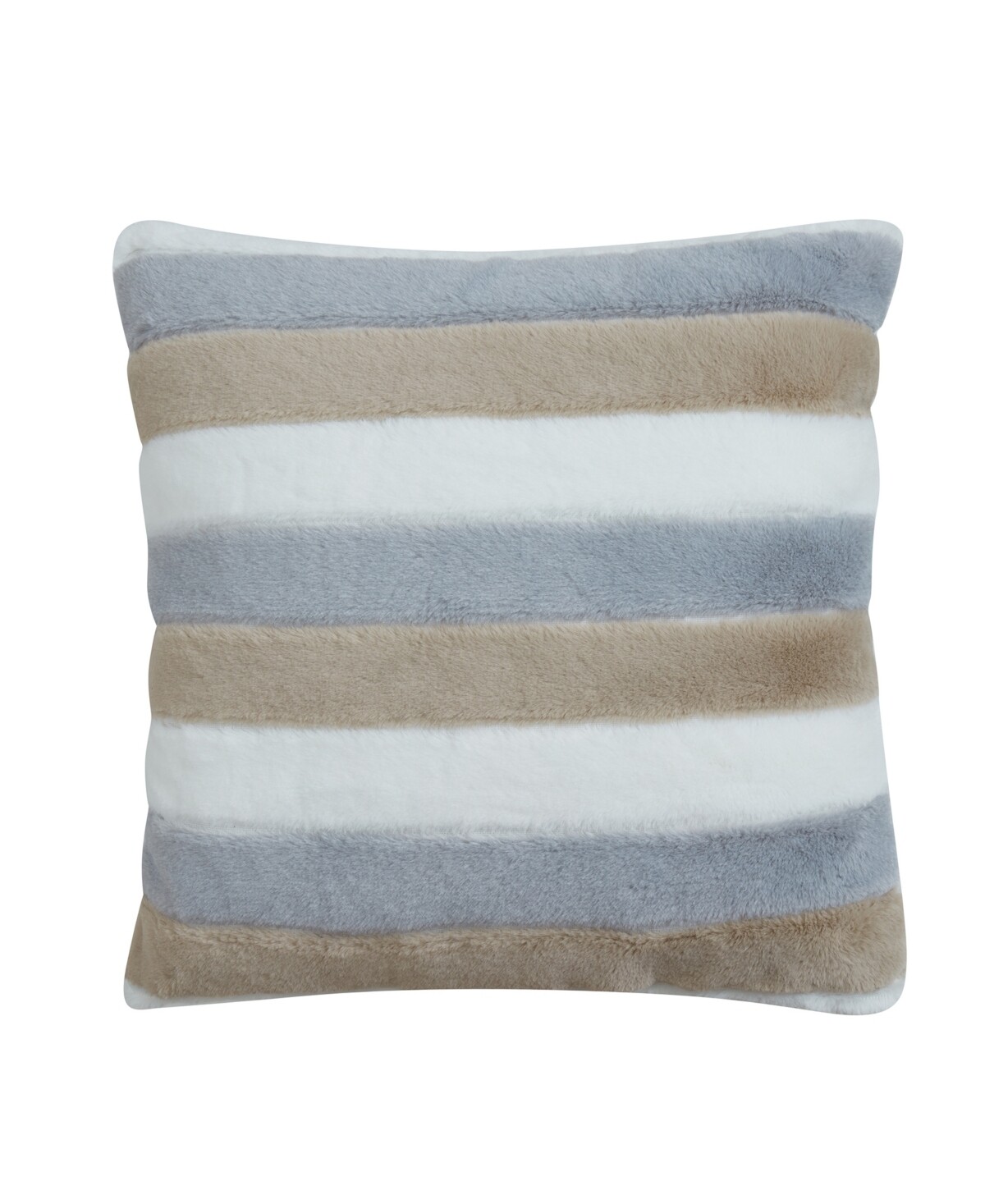 BearPaw Faux Fur Pieced Decorative Pillow, 20 X 20 - Grey