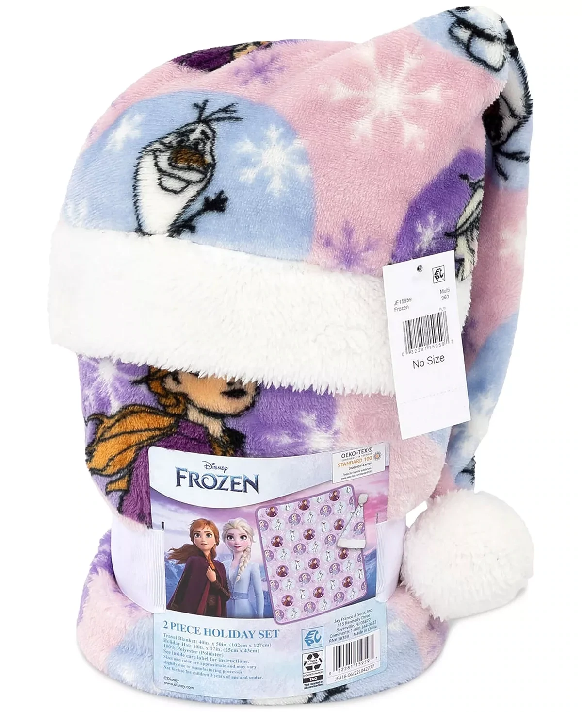 Disney Frozen Blanket and Santa Hat Set