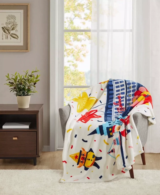 Charter Club Cozy Plush Holiday Printed Throw, 50&quot; X 70&quot;, Bedding