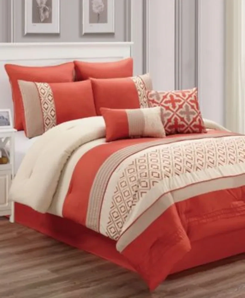 Riverbrook Home Janna 8-piece Comforter Set, Drk Orange, Queen