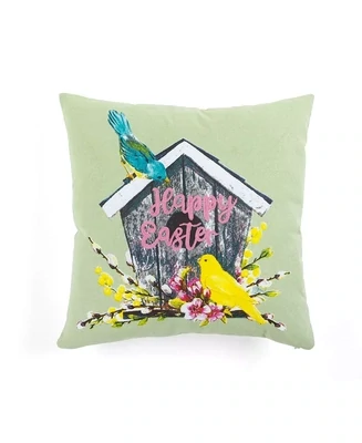 Lush Decor Easter Birds Decorative Pillow, 18 X 18 - Green