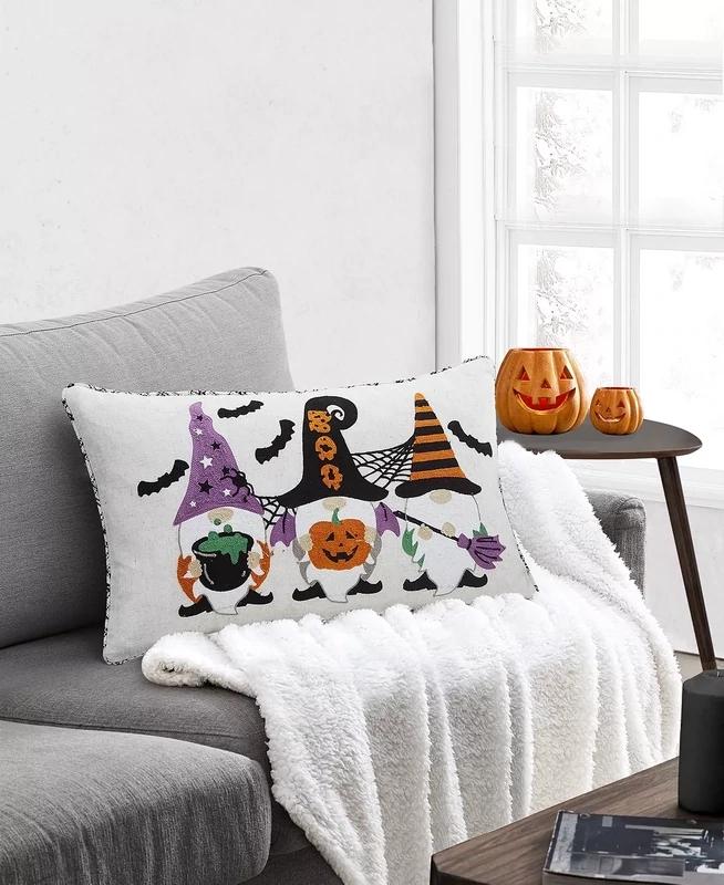 Lacourte Halloween Gnomes Decorative Pillow, 14&quot; x 24&quot;,