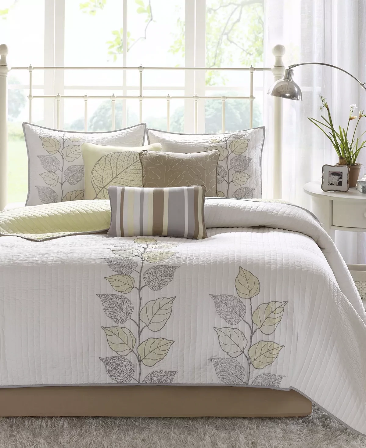 Madison Park Jocelyn 6-Piece Yellow Full/Queen Reversible Coverlet Set