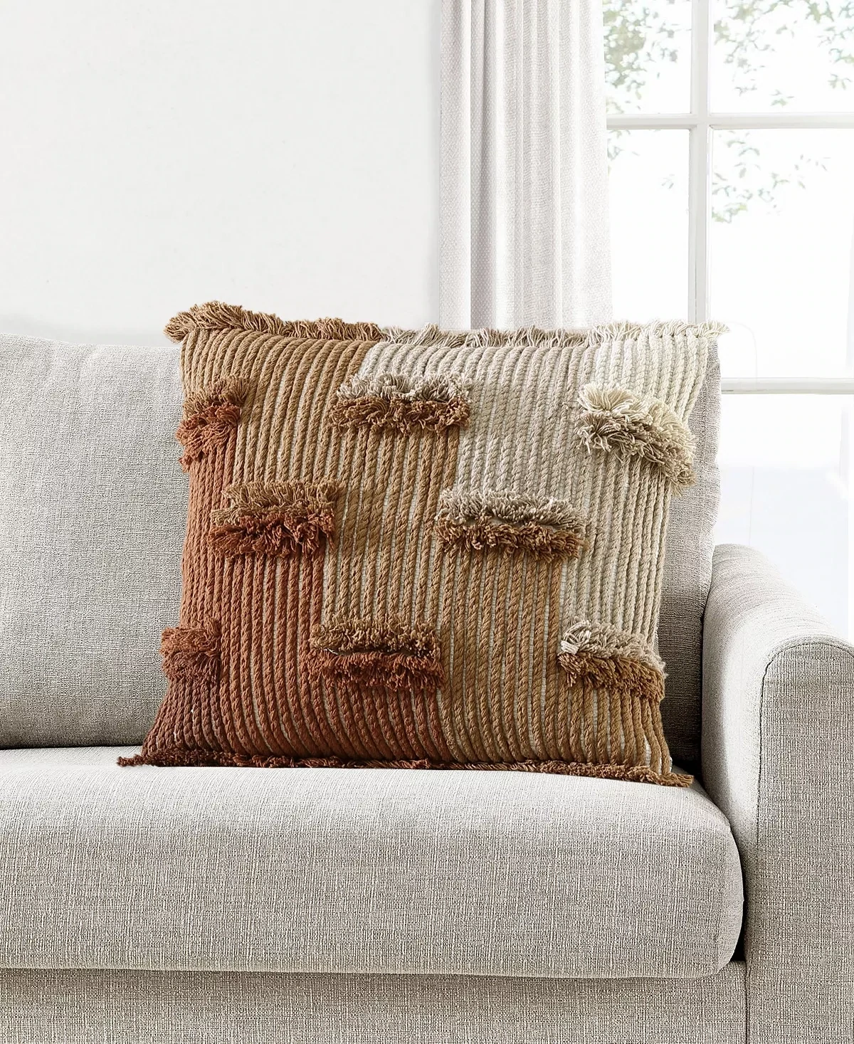 Lacourte Step-n-Step Decorative Pillow, 20 X 20, Multi Brown