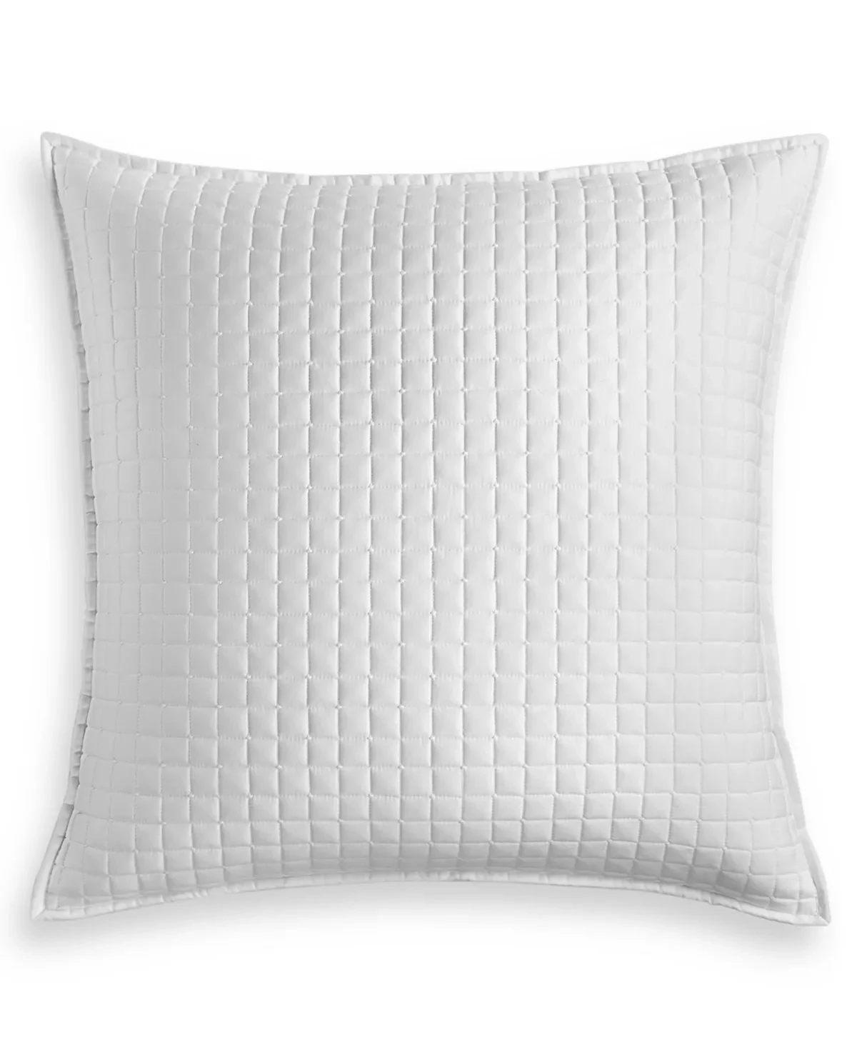 Hotel Collection Basic Grid Quilted Euro Sham, Dove