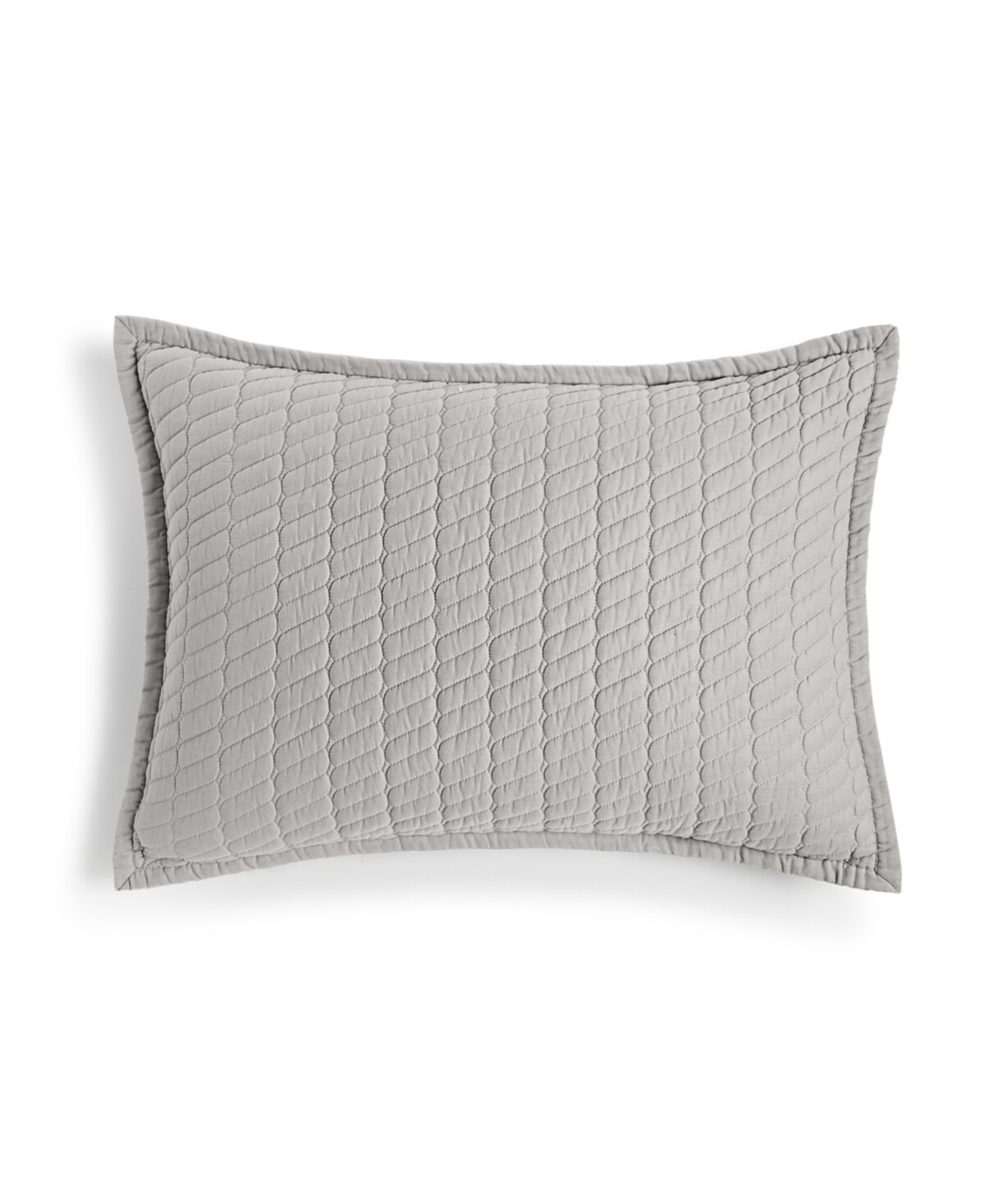 Oake Voile Sham, King, Grey