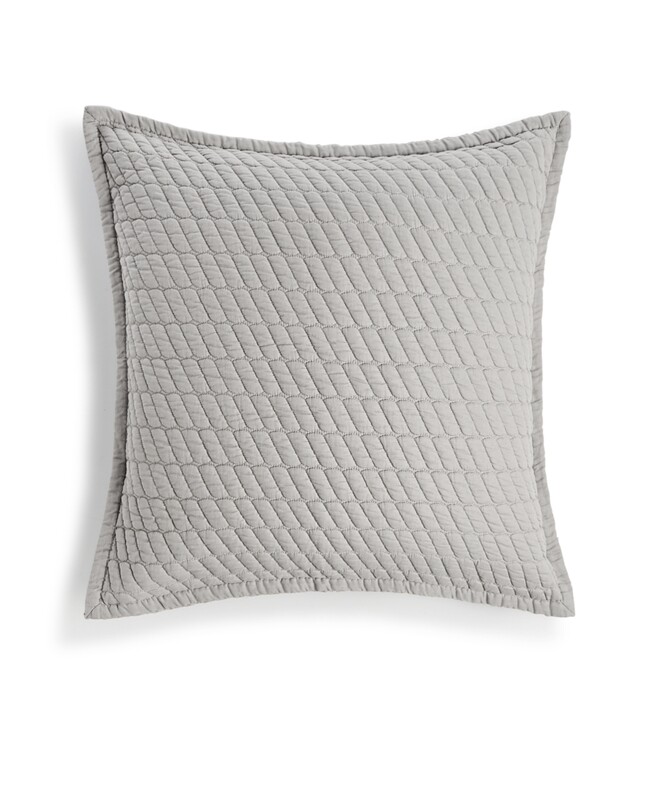 Oake Voile Sham, European, Grey