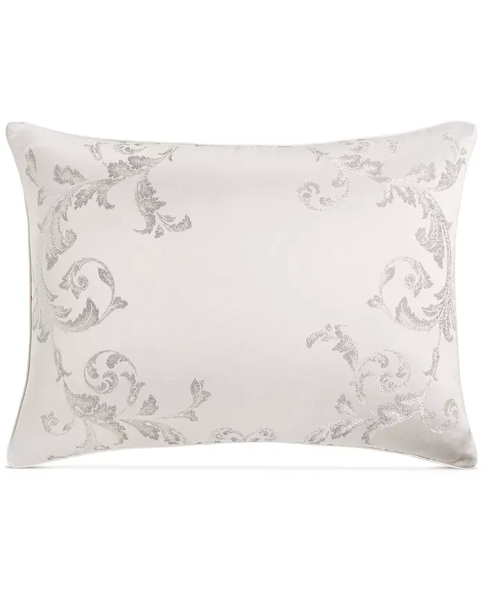 Hotel Collection Frosted Scroll Sham, Standard, Snow