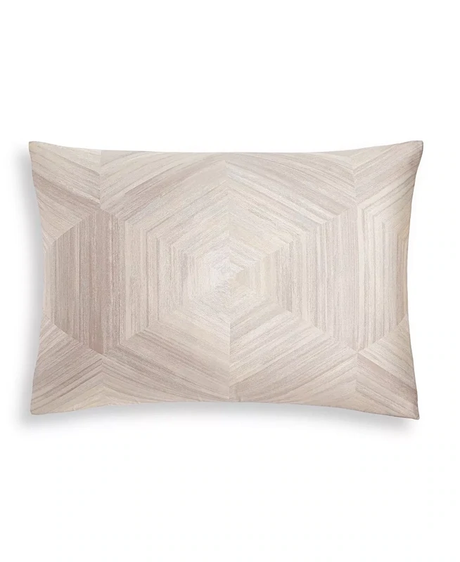Hotel Collection Luster Geo Sham, Standard, Celadon