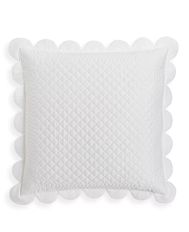 Hotel Collection Palmette Quilted Sham, European, White