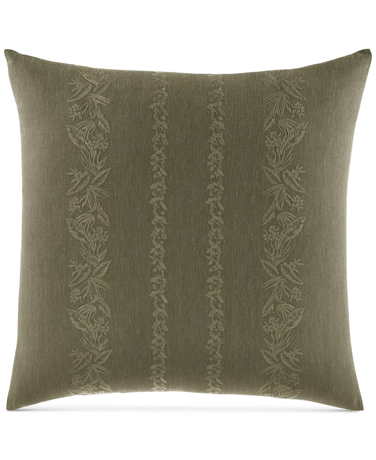 Tommy Bahama Home Nador Cotton Embroidered European Sham, Green
