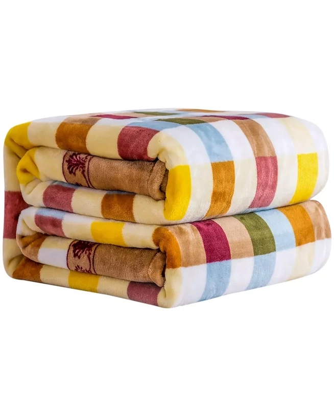 Sedona House Printed Plaid Flannel Blanket, Full/Queen Bedding