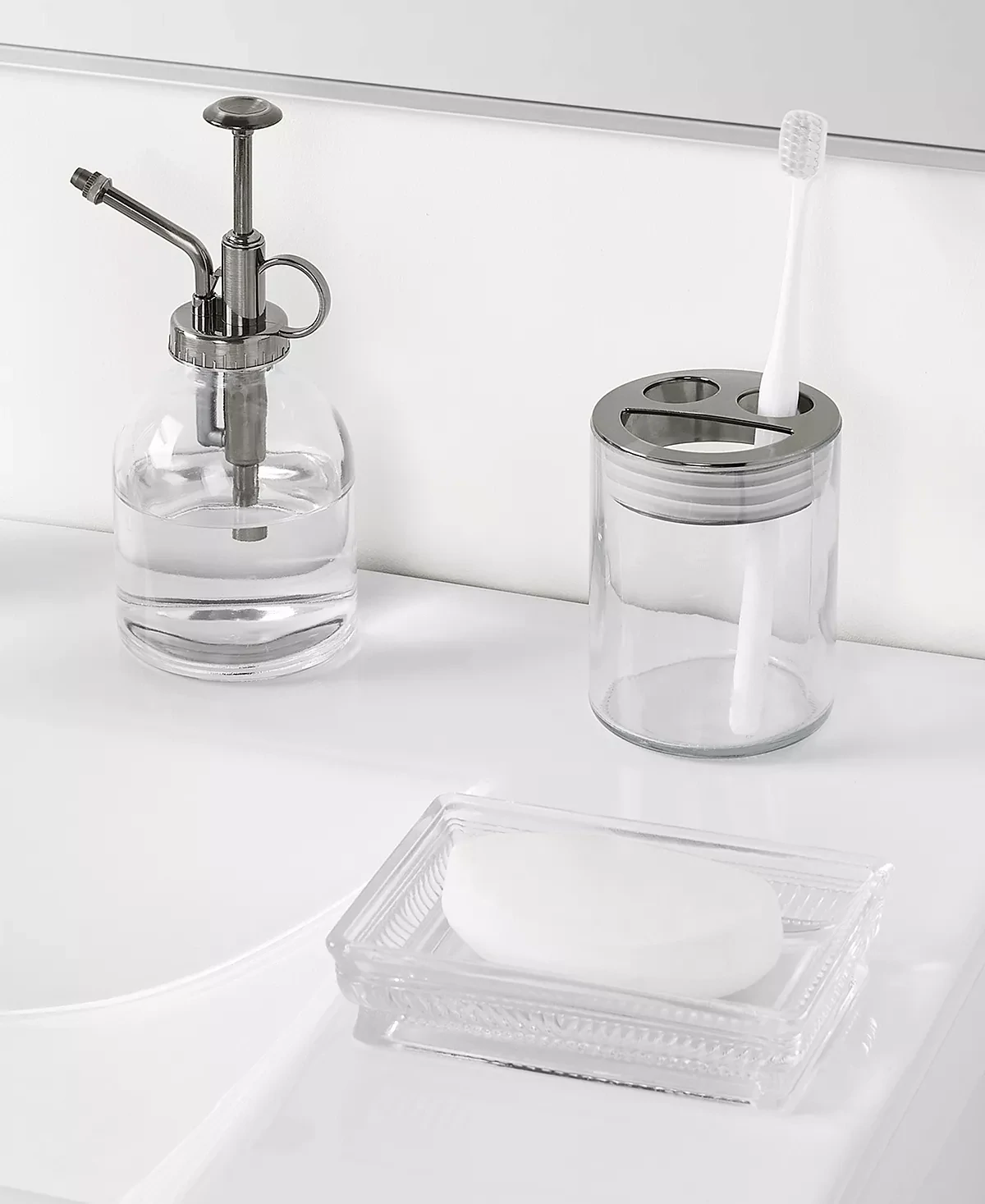Seventh Studio Sphere 3 Piece Glass Accessory Set Bedding