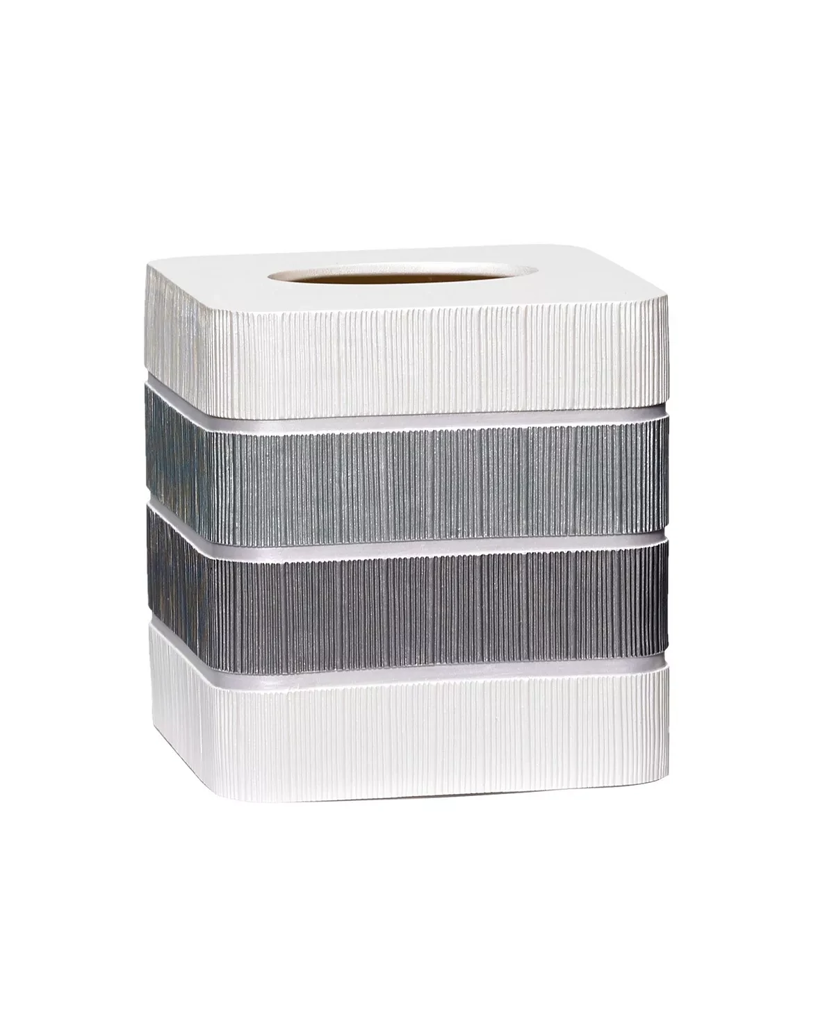Popular Bath Modern Line Tissue Box, Grey