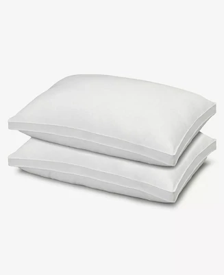 ELLA JAYNE Gusseted Firm Microfiber Gel King Size Pillow, White