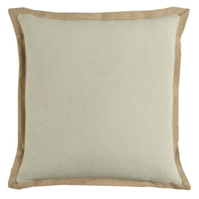 Rizzy Home Natural Jute Throw Pillow Cover Gray