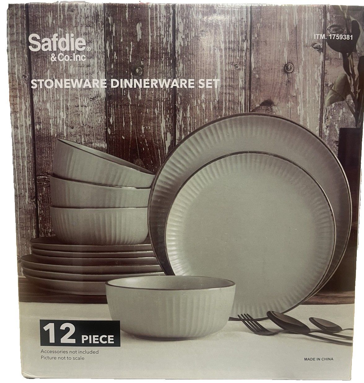 Safdie Casablanca 12 Piece Stoneware Dinnerware Set - NEW OEM