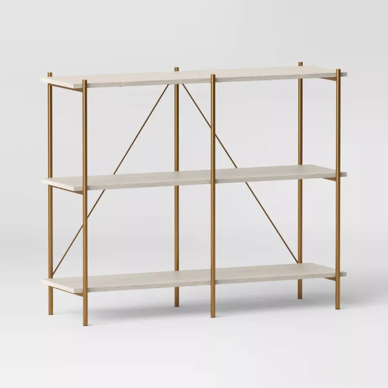39.45&quot; Elowen 3 Shelf Bookcase - Threshold