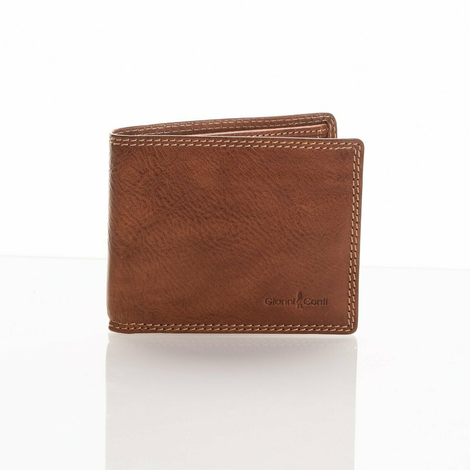 Gianni Conti Bi Fold Classic Wallet, Colour: Tan