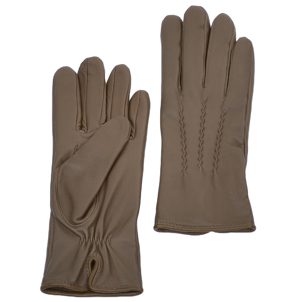 Ladies Leather Gloves in Taupe