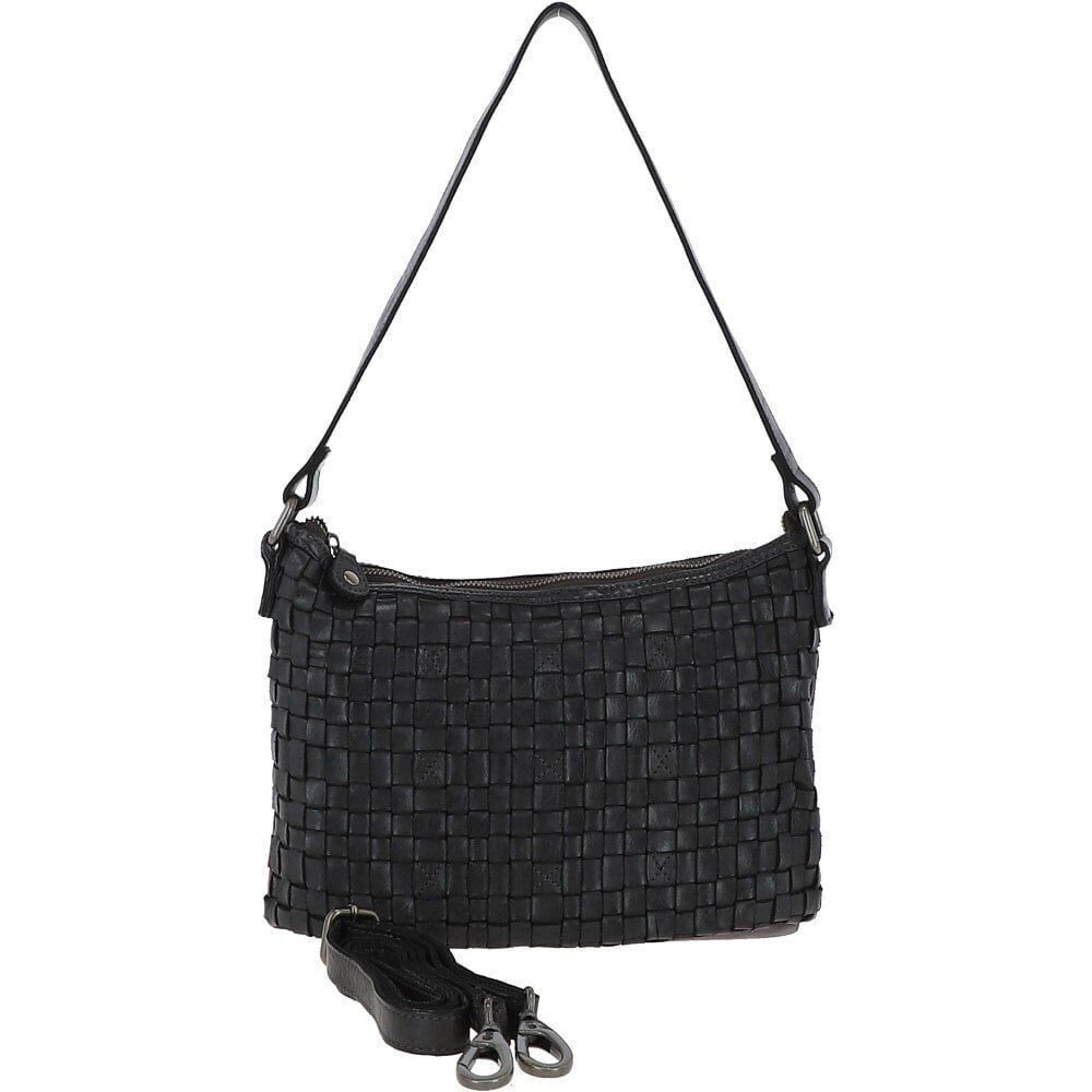 Ashwood Leather Vintage Woven Medium Multiway Bag, Colour: Grey