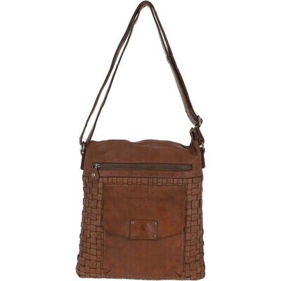Ashwood Leather Vintage Woven Large Crossbody Bag