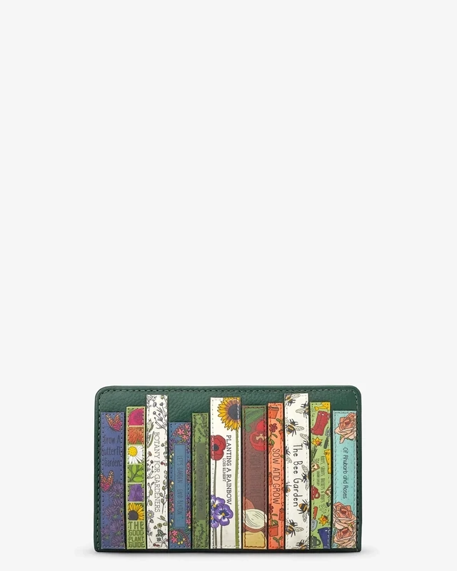 Yoshi Green Fingers Bookworm Leather Medium Bifold Purse